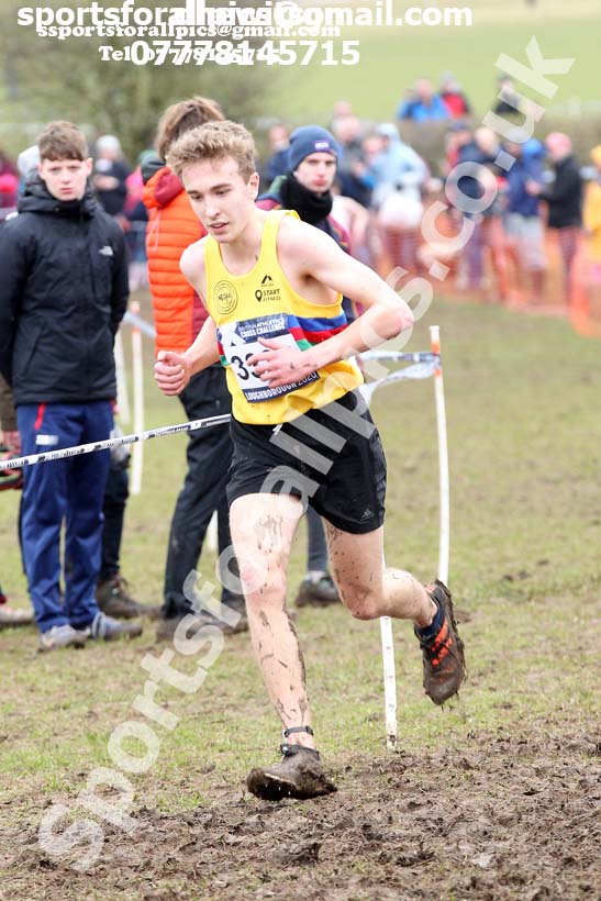 Mens under-17s, 2020 British Athletics Inter Counties Cross Country Champs., Prestwold Hall, Loughborough. Photo: David T. Hewitson/Sports for All Pics